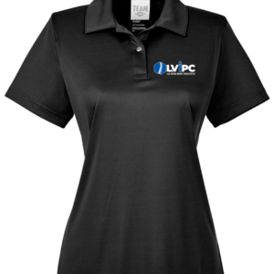 Black Dry Fit Women's Polo Top | Left Chest Logo