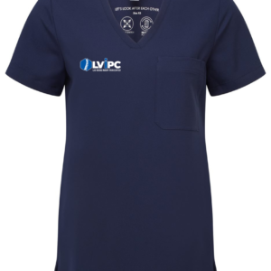Navy Womens Scrub Top | Right Chest Logo