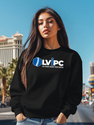 Black Unisex Crew Neck Sweater | Full Front Logo