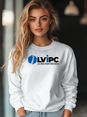 White Unisex Crew Neck Sweater | Full Front Logo