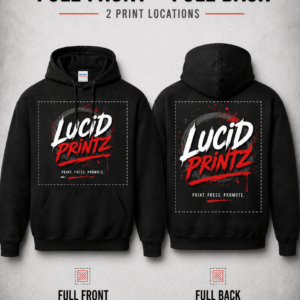 Custom Black Hoodie Printing | Las Vegas Custom Tees by Lucid Printz
