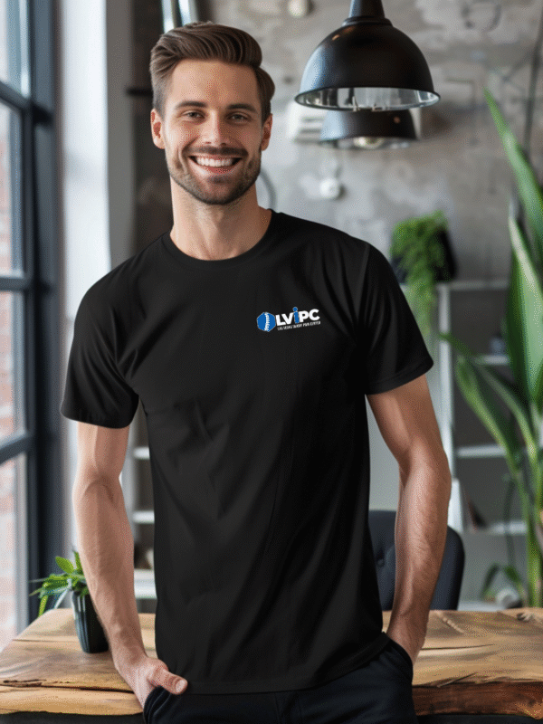 Black Men's T-Shirt | Left Chest Logo