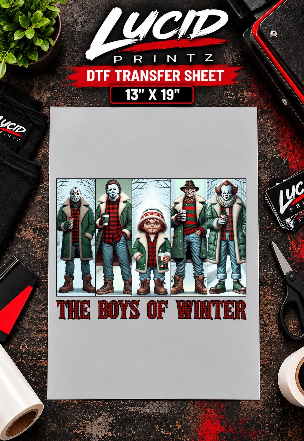 boys-of-winter-horror-christmas-lineup-dtf-transfer-sheet-13x19-mockup Boys Of Winter Horror Christmas Lineup 13x19 inch ready to press DTF transfer sheet mockup
