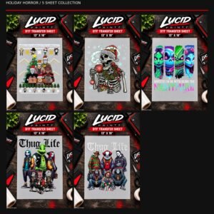 Holiday Horror Collection | 5-Sheet Preset DTF Bundle