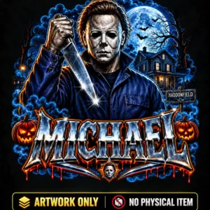 Moonlit Halloween Stalker Graphic Crewneck Sweatshirt